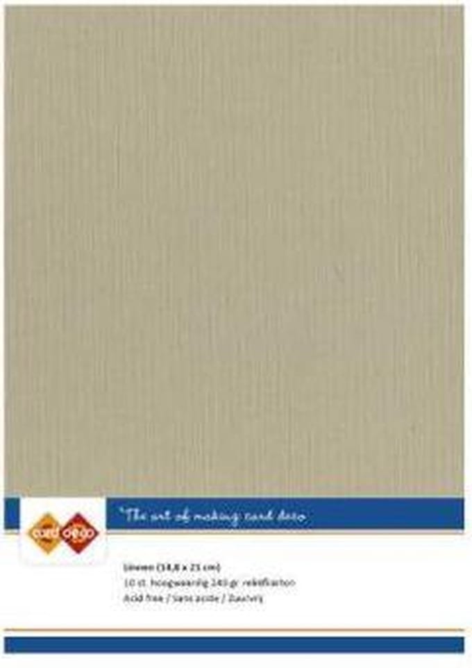 Card Deco Linnenkarton Taupe 14,8 x 21 cm - LKK-A553