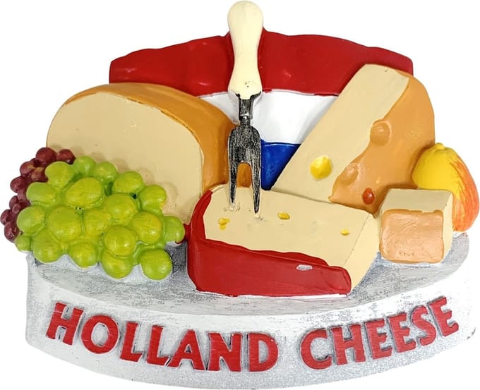 Magneet 3D cheese & grapes