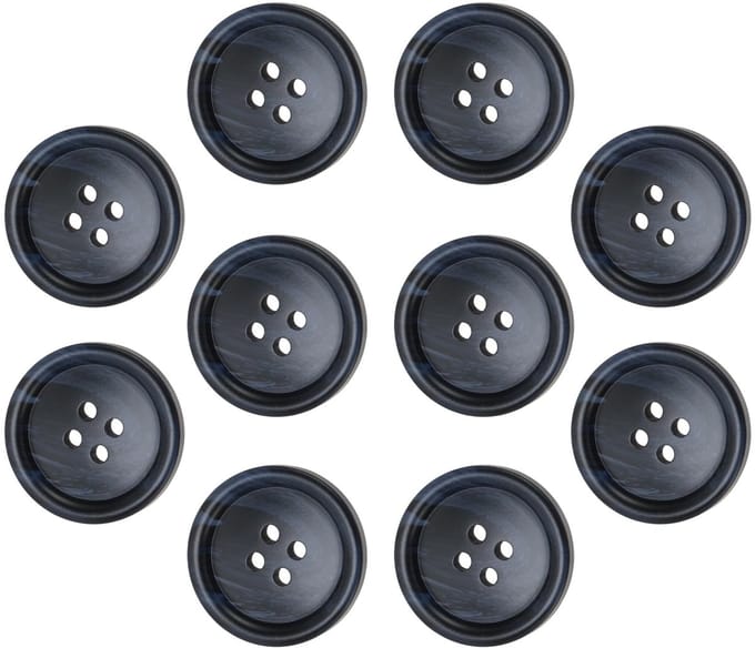 Dailygoods- Knopen 10 Stuks - Kunststof - Voor Kleding
