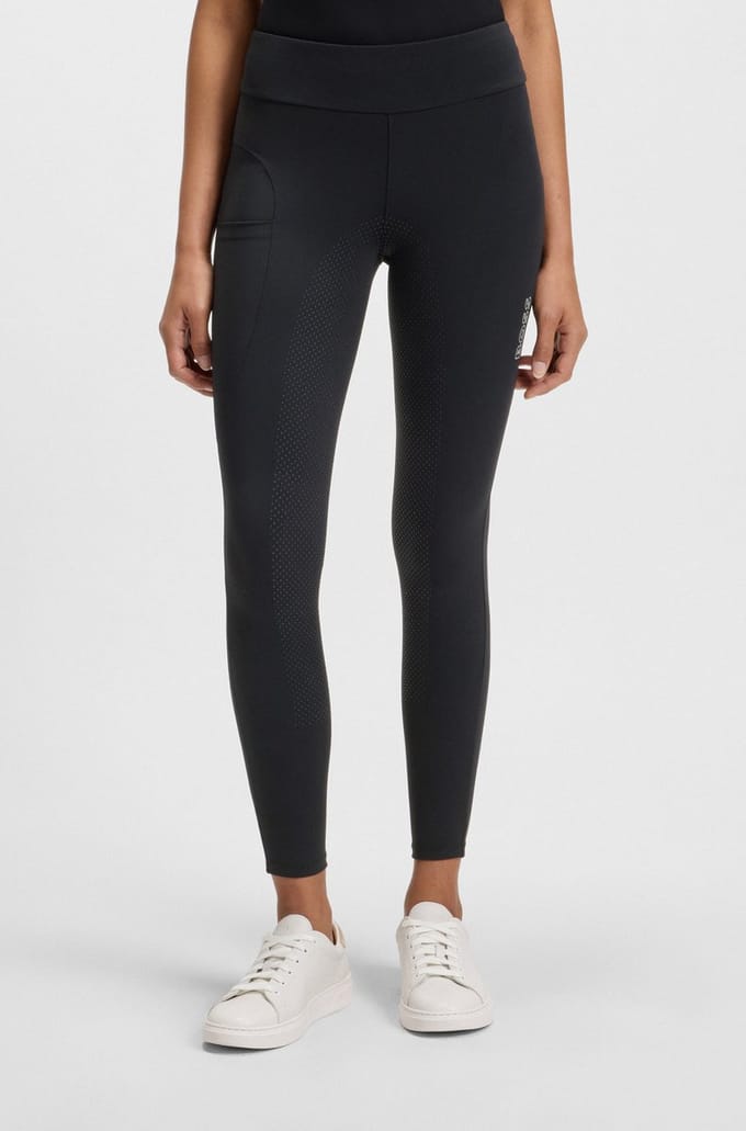 BOSS Equestrian SS26 Harriett Hoge Taille Full Grip Legging Zwart M