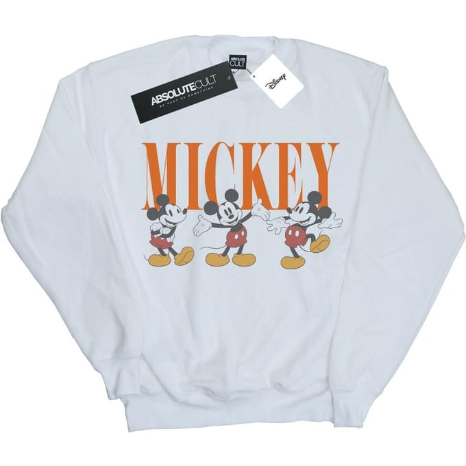 Disney Heren Mickey Mouse Poses Sweatshirt (Wit)