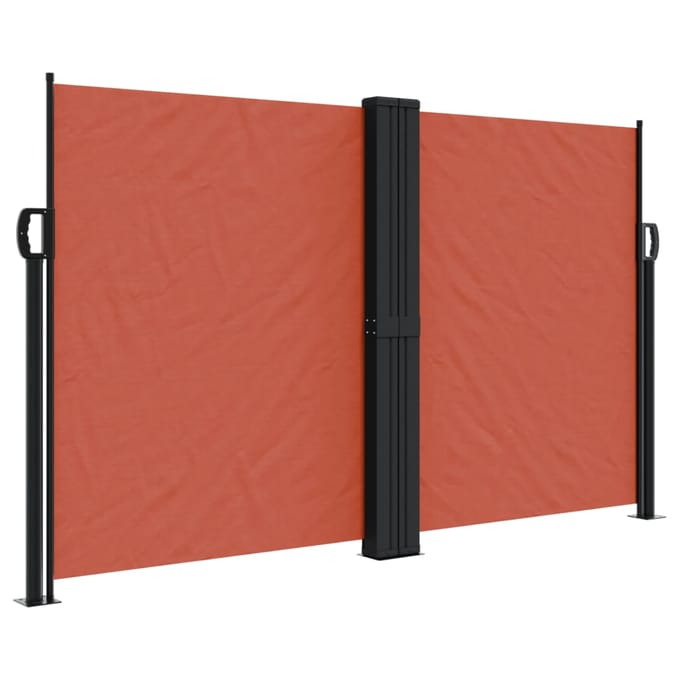 vidaXL - Windscherm - uittrekbaar - 140x1200 - cm - terracottakleurig
