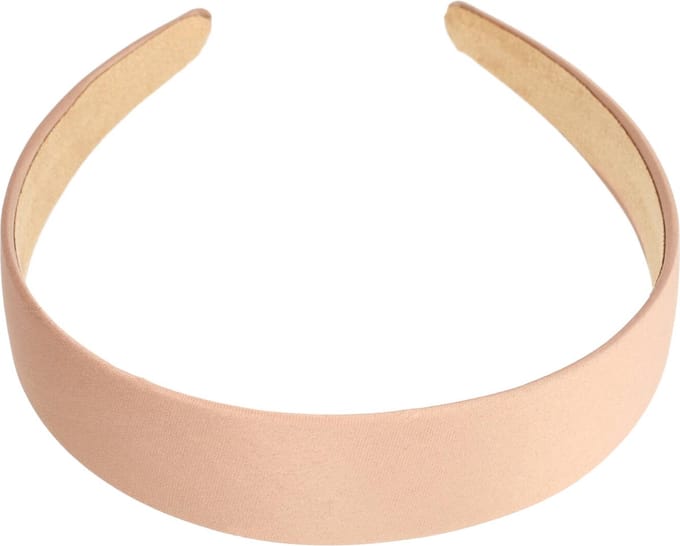 Haarsoires Haarband Diadeem 3cm – Satijnlook – Effen Kleur – Beige