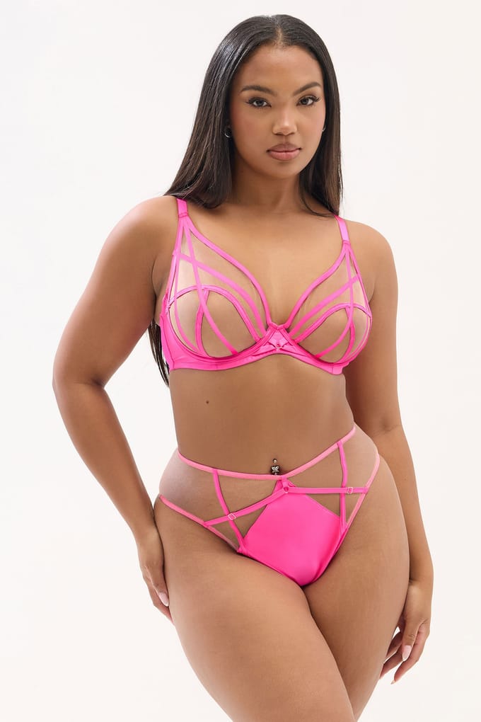 Playful Promises Roze Ramona Illusion Bandjes Beugelbeha Size 95D