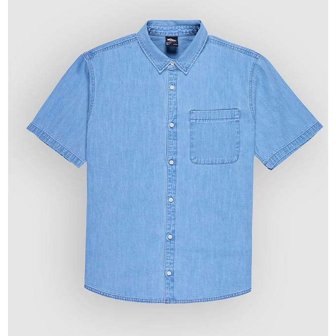 Quiksilver Carrigan Overhemd Met Korte Mouwen Blauw S Man