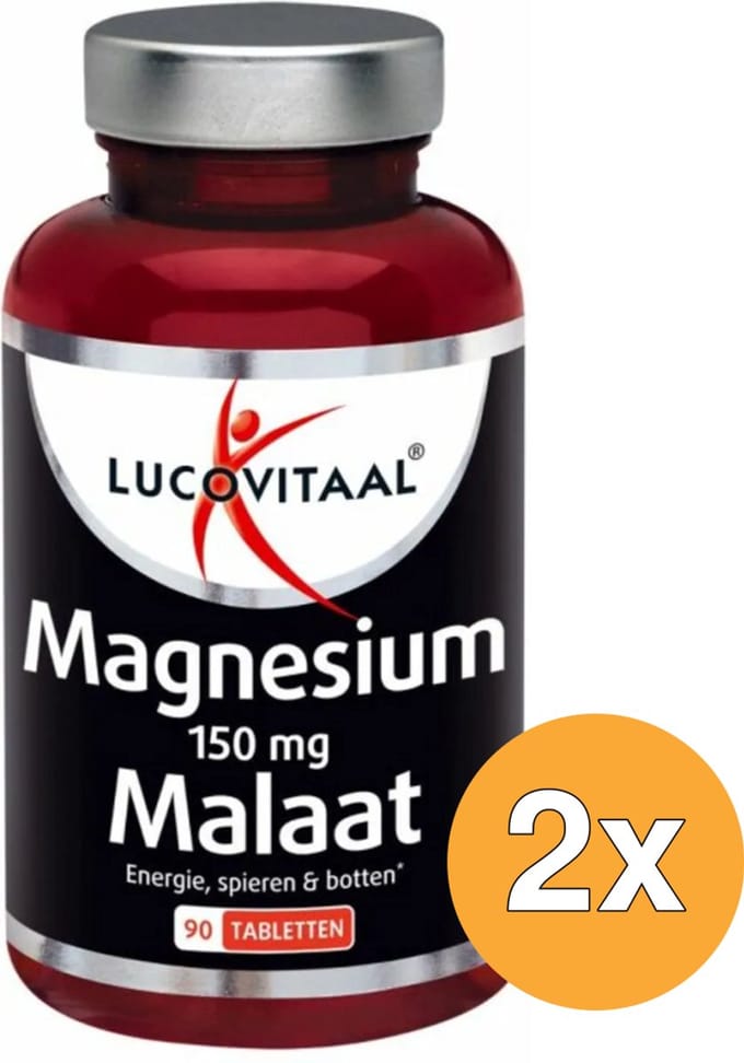 2x Lucovitaal Magnesium Malaat (90 tabletten)