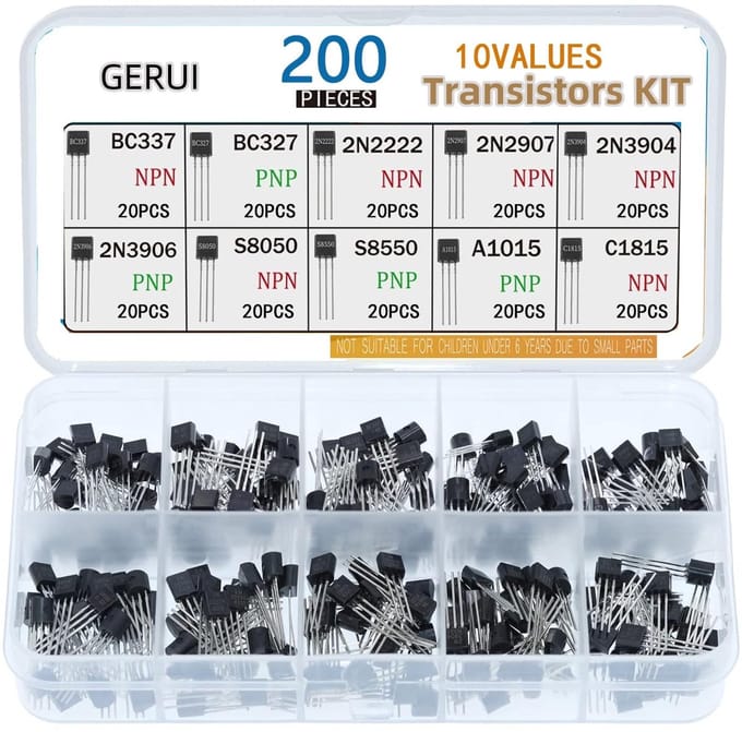 Dailygoods - Transistor Assortiment Kit met 200 Stuks