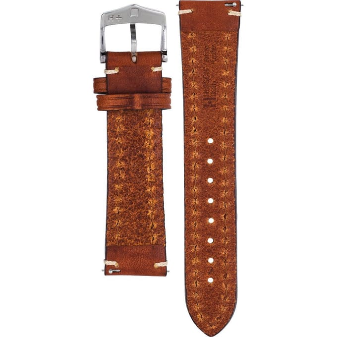 Hirsch Horlogeband -  Liberty Artisan Goudbruin- Leer - 22mm