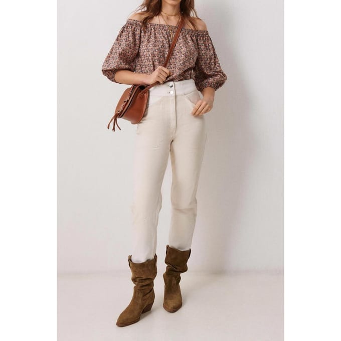 BA&SH Blouse Fustave Ecru Taglia: L | Magliette intime Outlet | Donna | Marrone