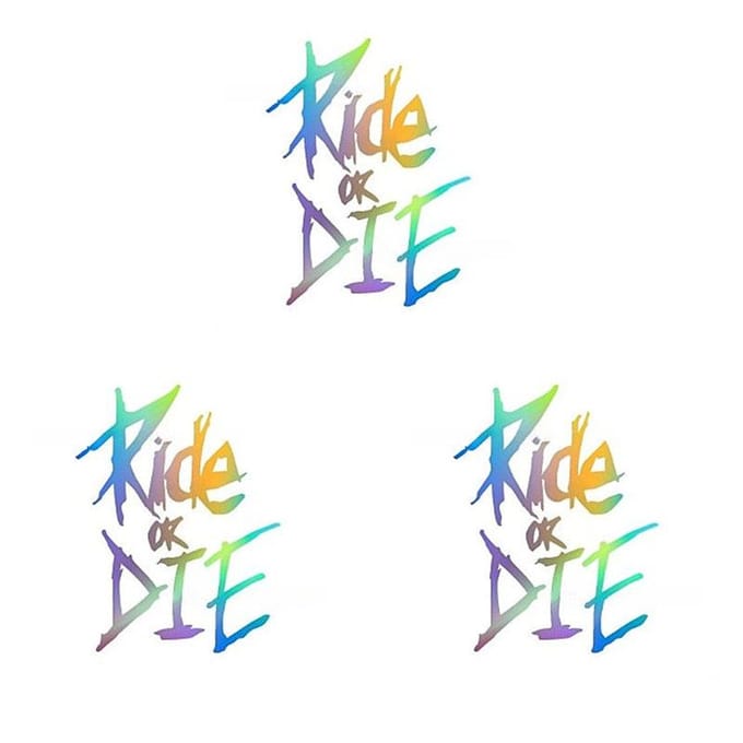 3 Stuks 5,6 X 8cm Fietsframe Stickers Ride Or Die Buisframe Decals Voor Mtb Fiets Decoratief Frame Fiets Auto Motorfiets Accessoires