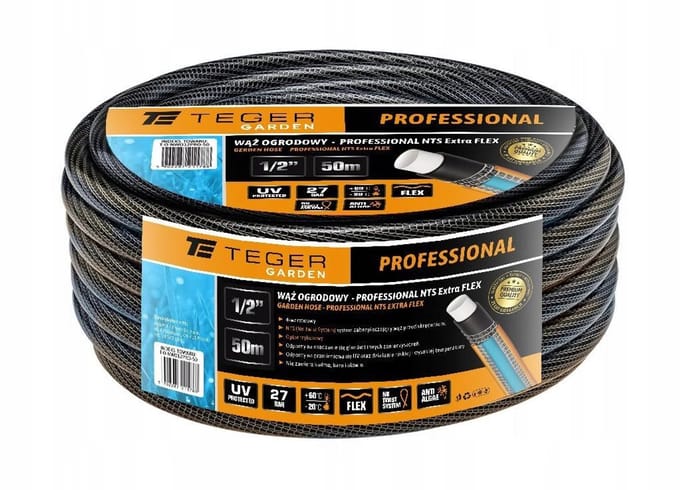 Teger Professionele Flexibele Tuinslang 1/2" - 50m