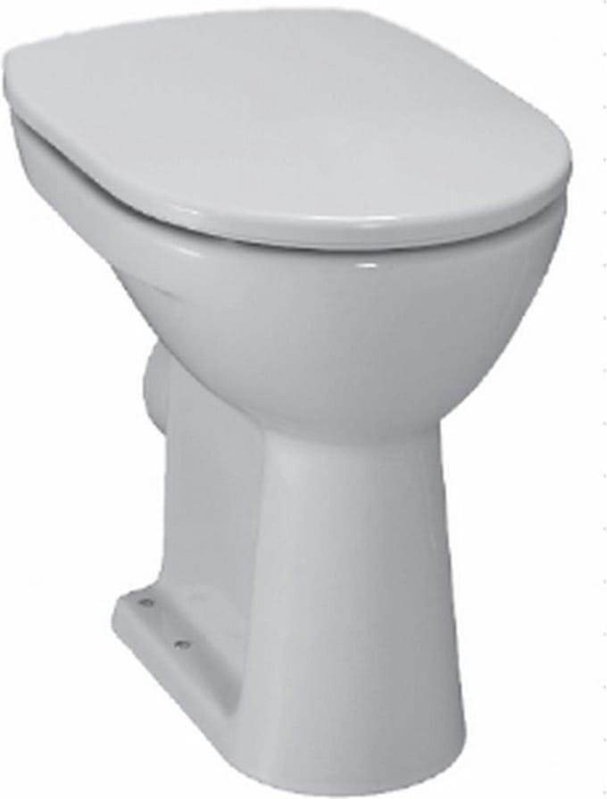 Jika Lyra plus - Staand toilet - verhoogd +6 - AO aansluiting - vlakspoel - keramiek - glans wit