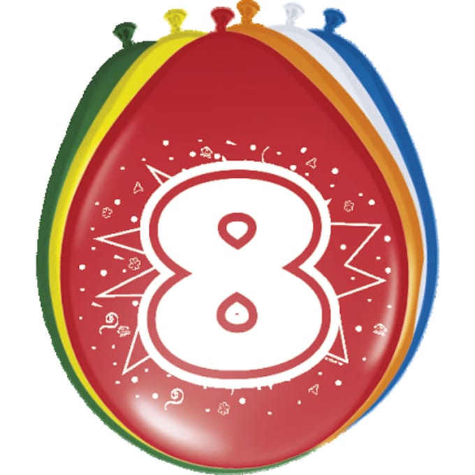 8 Jaar Ballonnen - 8 stuks
