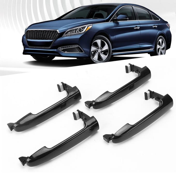 4 stuks Buitendeurklink 826513K000 Accessoire Geschikt voor Hyundai Sonata 2005‑2010 black