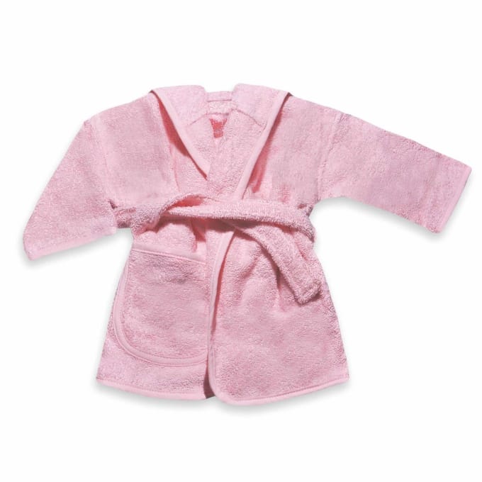 Kinderbadjas Roze Maat 80/92