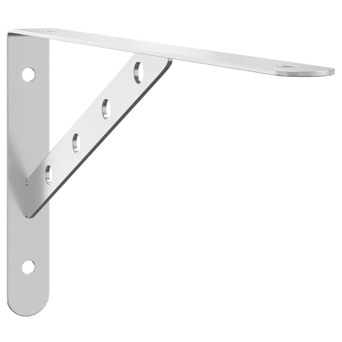 vidaXL - Plankdragers - 4 - st - 30x2,5x15,5 - cm - roestvrijstaal - zilverkleurig