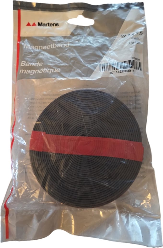 Martens magneetband zelfklevend grijs 5 meter 2 stuks