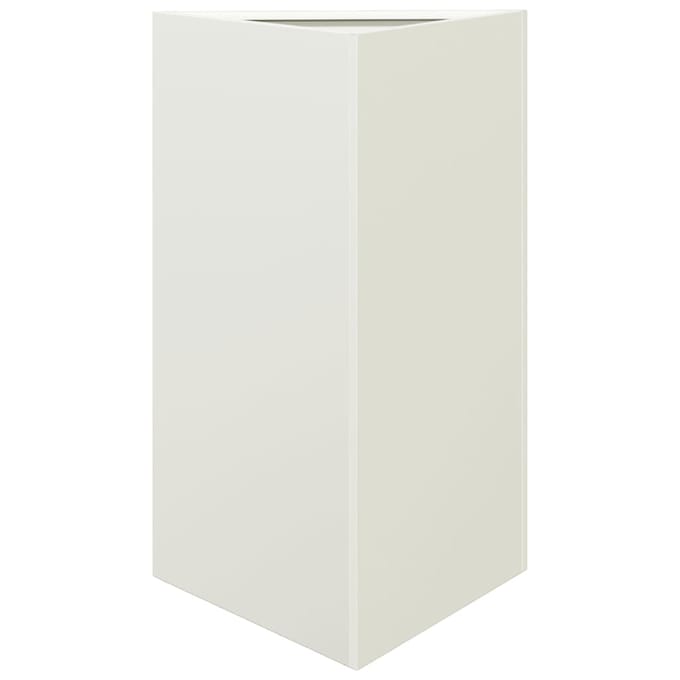 vidaXL - Plantenbak - driehoek - 50x43x75 - cm - staal - wit