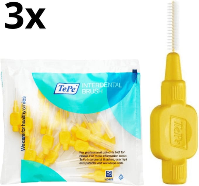 TePe Ragers Geel - 3 x 25 stuks - Voordeelverpakking
