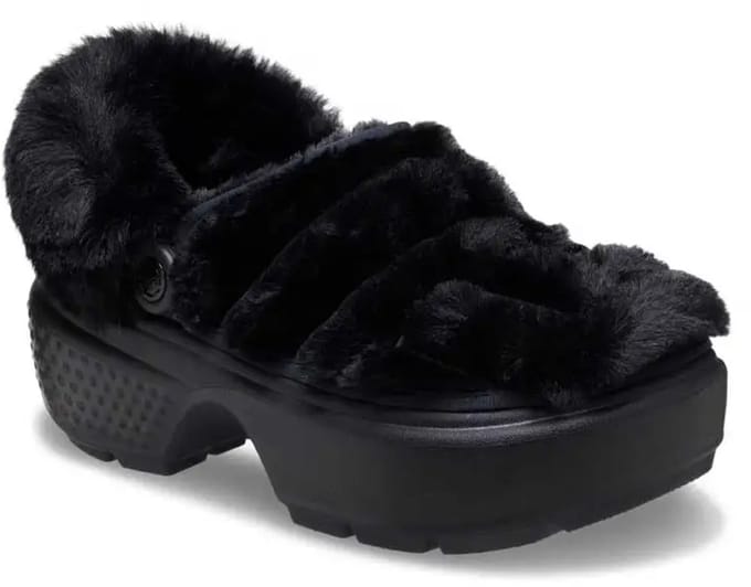 Crocs Stomp Lined Quilted Clog Black Maat 38/39 M6/W8