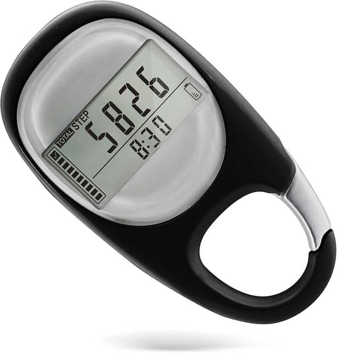 3D Stappenteller - Wandel Tracker - Dagelijkse Activiteit - Zonder App - 7.6 x 4.5 cm - Zwart