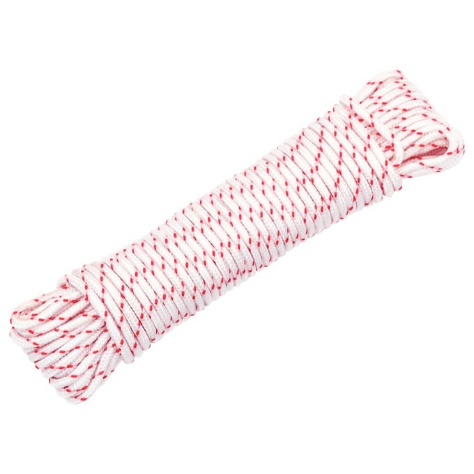 vidaXL - Trekkoord - startkoord - wit - en - rood - Ø3 - mm - 10 - m - nylon