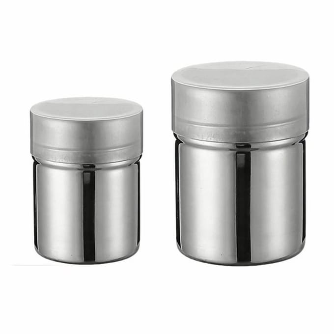 Allecto - Poedersuiker Strooier - Roestvrijstalen Shaker - 2 Stuks