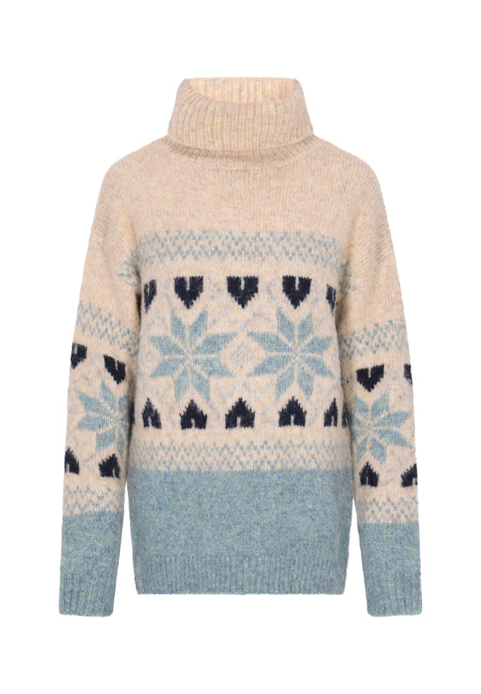usha Jumper Dames Blauw Veelkleurig