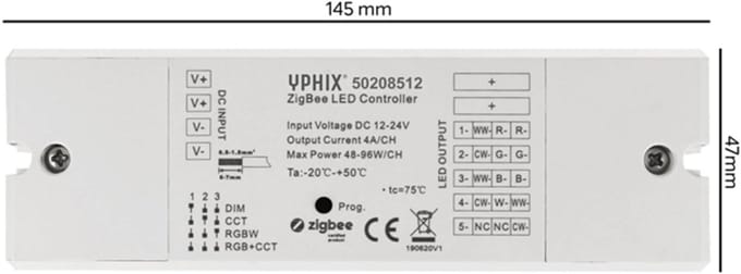 Yphix Zigbee LED dimmer 12-24V voor alle LED strips (50208512)