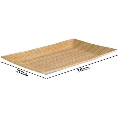 GGM Gastro (6 Stück) Tablett - BAMBOO - Melamin - 345x215mm - Höhe: 30mm