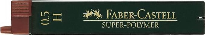 Faber-Castell potloodstiftjes - Super-Polymer - 0,5mm - H - 12 stuks - FC-120511