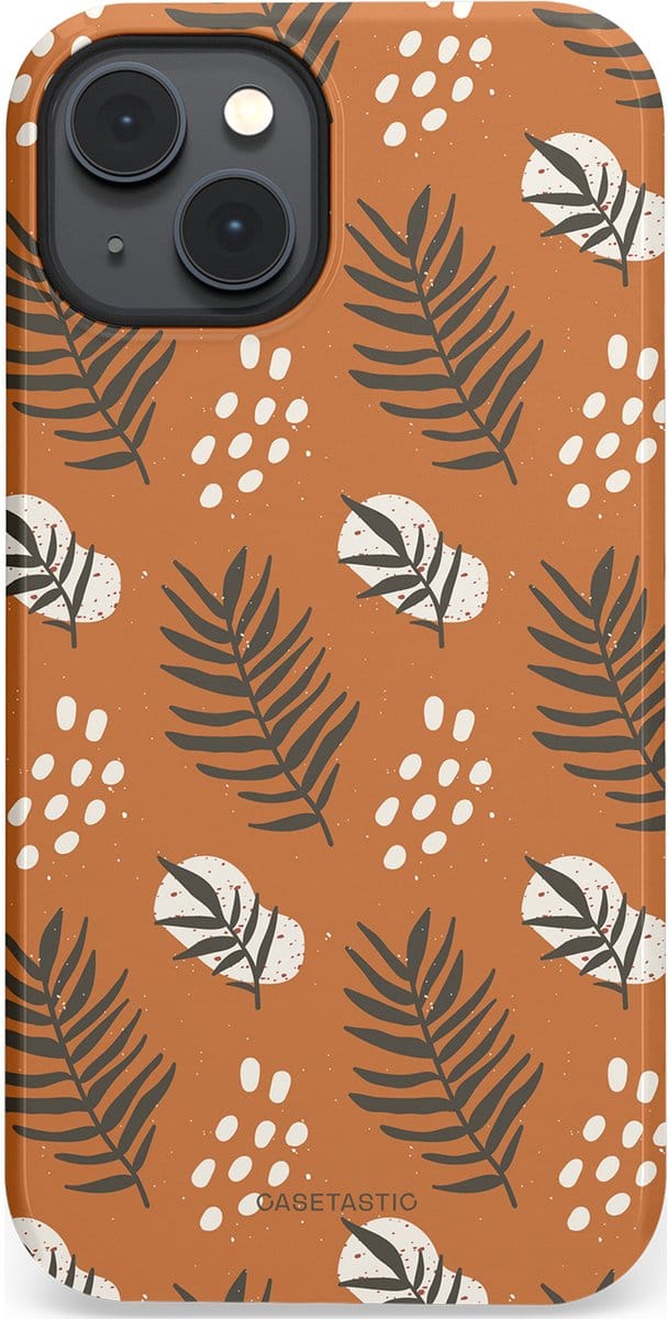 Casetastic hoesje geschikt voor Apple iPhone 14 Plus - MagSafe - Dubbellaagse bescherming - Rustiek ritme - Fashion Case - Terracotta Taupe