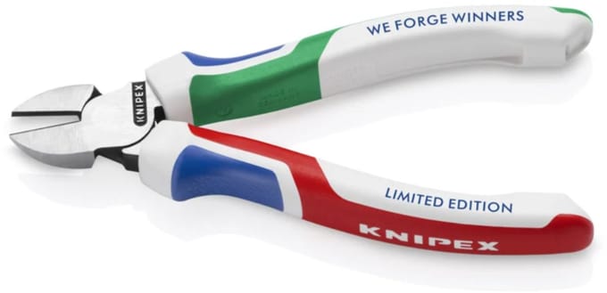 Knipex Zijsnijtang 160 mm - LIMITED EDITION in Rood Wit Blauw - WE FORGE WINNER - Collectors Item OP=OP