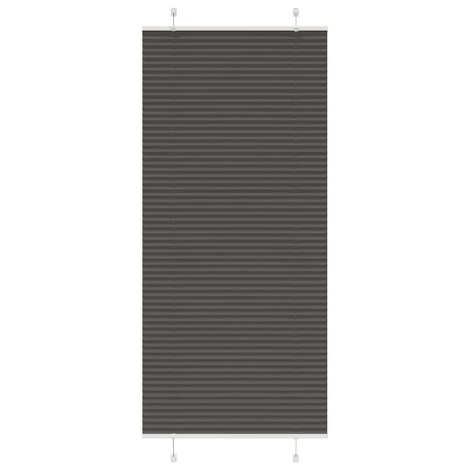 vidaXL - Plissé - rolgordijn - 90x200 - cm - stofbreedte - 89,4 - cm - polyester - zwart