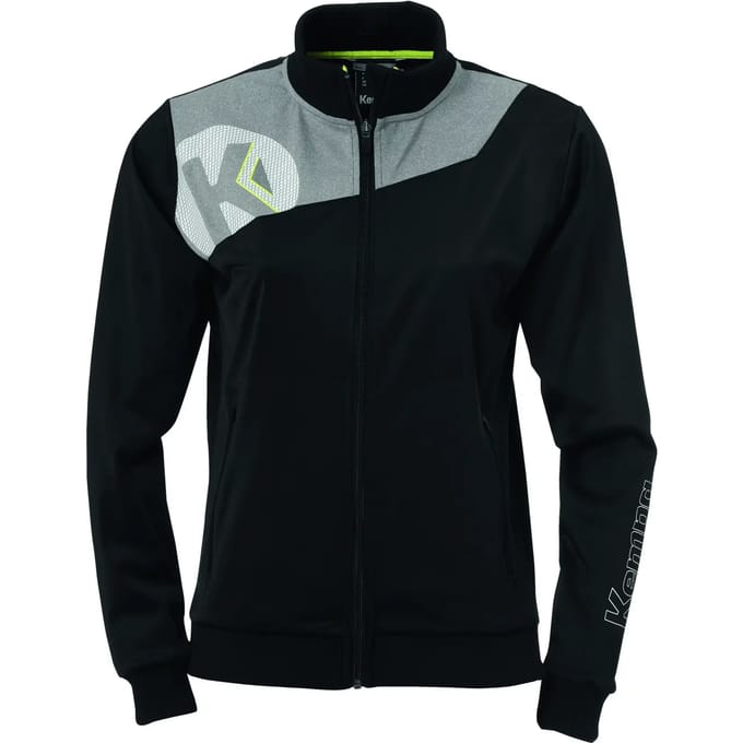 Kempa Core 2.0 Poly Jacket Dames Zwart-Donker Grijs Melange Maat XS