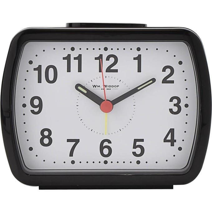 Hometime Qtz Wekker Bel Oblong Zwart One Size zwart