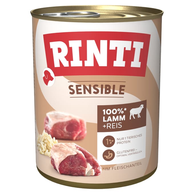 Rinti Sensible 6x800g - Lam & Rijst