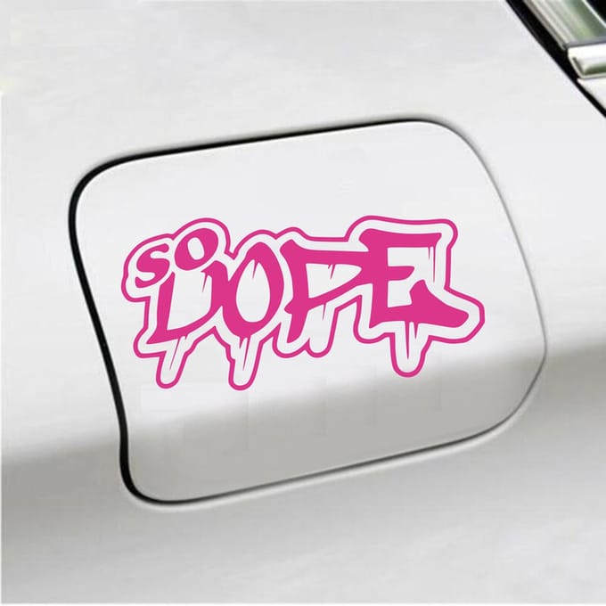 Bumpersticker - So Dope - 8,2 X 15 - Roze