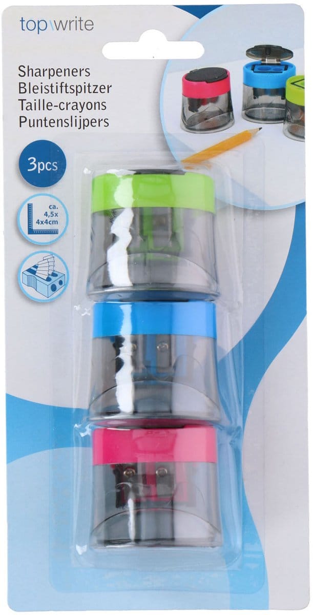 Top Write Puntenslijper 3 op kaart 4,5x4x4cm