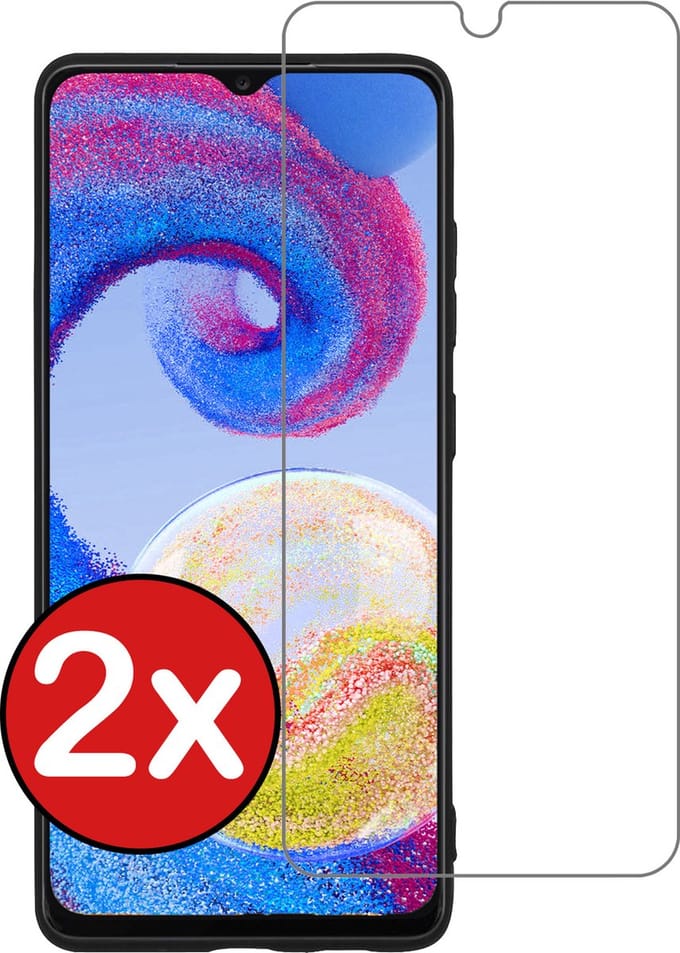 Screenprotector - 2 Stuks - Geschikt voor Samsung Galaxy A04s - Extra Sterk - Beschermglas - Gehard Glas - Tempered Glass - Screen Protector