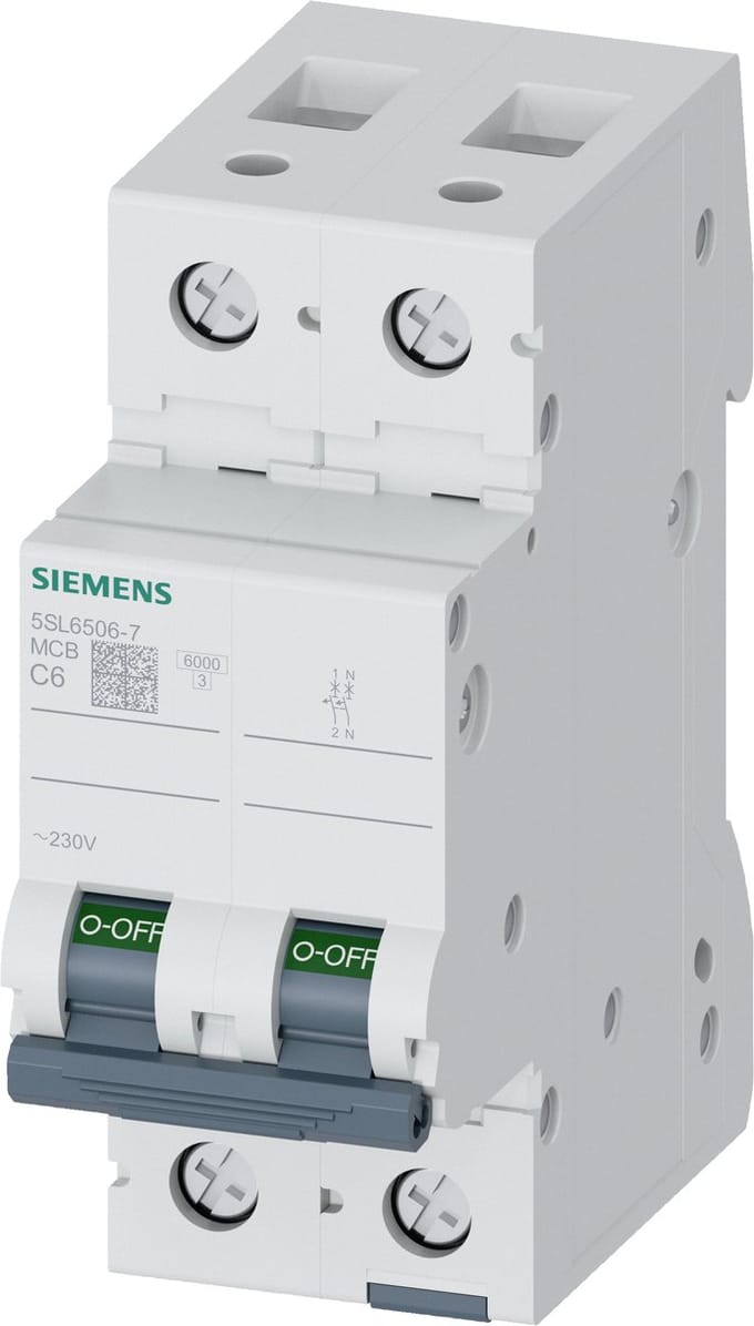 Siemens 5SL65067 5SL6506-7 Zekeringautomaat 6 A 230 V
