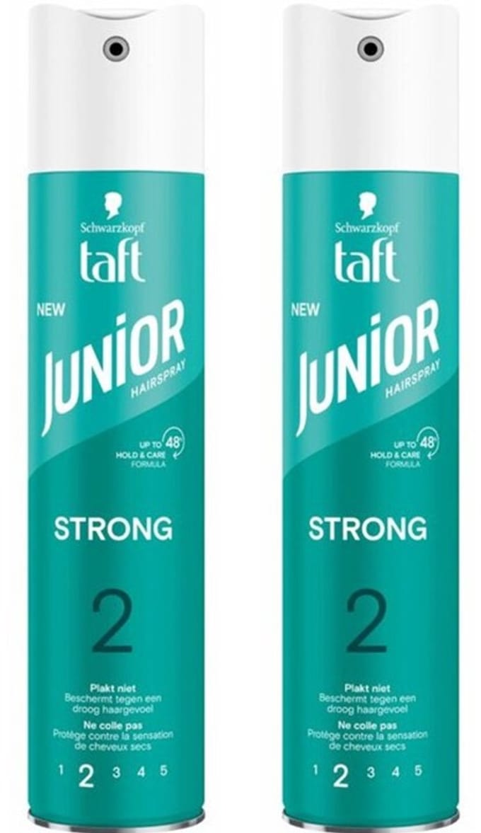 Taft Junior Haarlak - Strong - 2 x 250 ml - Voordeelverpakking