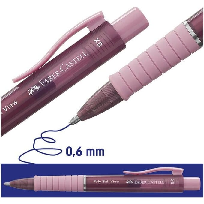 Faber-Castell balpen - Poly Ball View - rose shadows - FC-145753