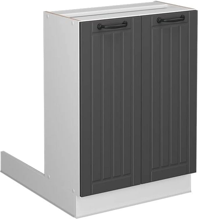 Keukeneiland Onderkast 60 cm Gesloten Modern Antraciet Wit