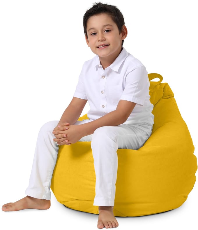 Xoft Living - Kids Pear - Zitzak - Geel - Waterafstotend - Kinderstoel