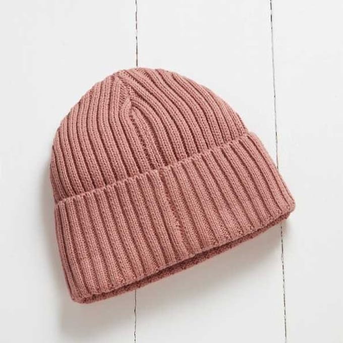 Grass & Air - Gebreide Kinder Muts - Rose - 3-5y