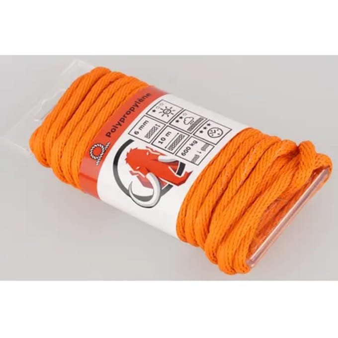 Mamutec Multifunctioneel Touw Paraloc - Gedraaid Polypropyleen - Uv-bestendig - 6mm X 10m - Oranje