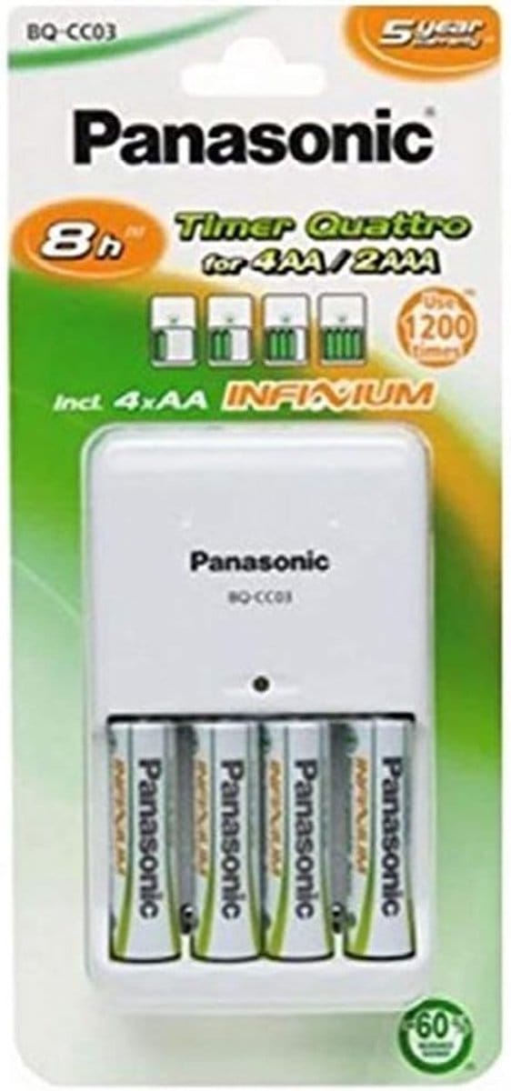 Acculader - Batterijlader Oplader - Batterijen Opladen - Intelligent Laden Delta V - 7 x 5.5 x 11.5 cm - Wit