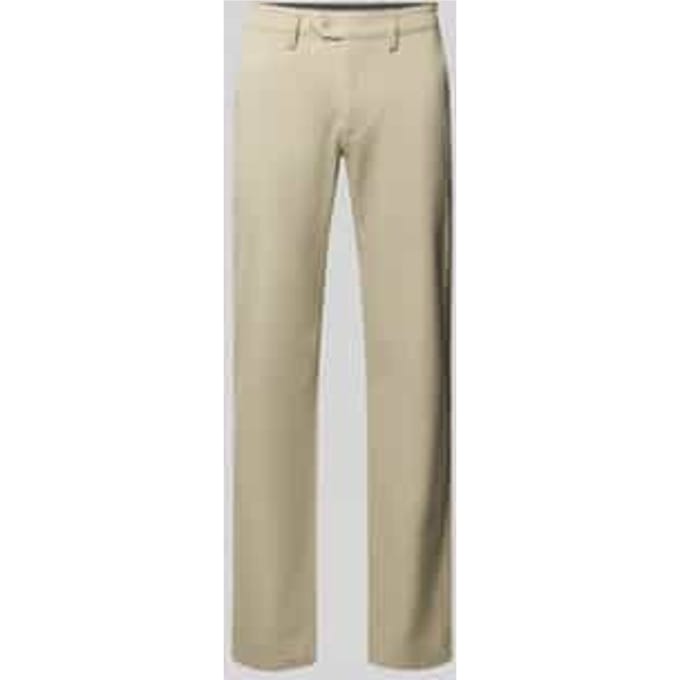 Regular fit stoffen broek met achterzakken