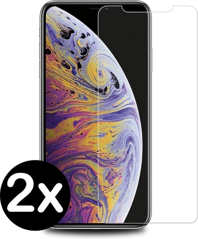 Screenprotector Geschikt voor iPhone X Screenprotector Glas Gehard Tempered Glass - Screenprotector Geschikt voor iPhone X Screen Protector Screen Cover - 2 PACK